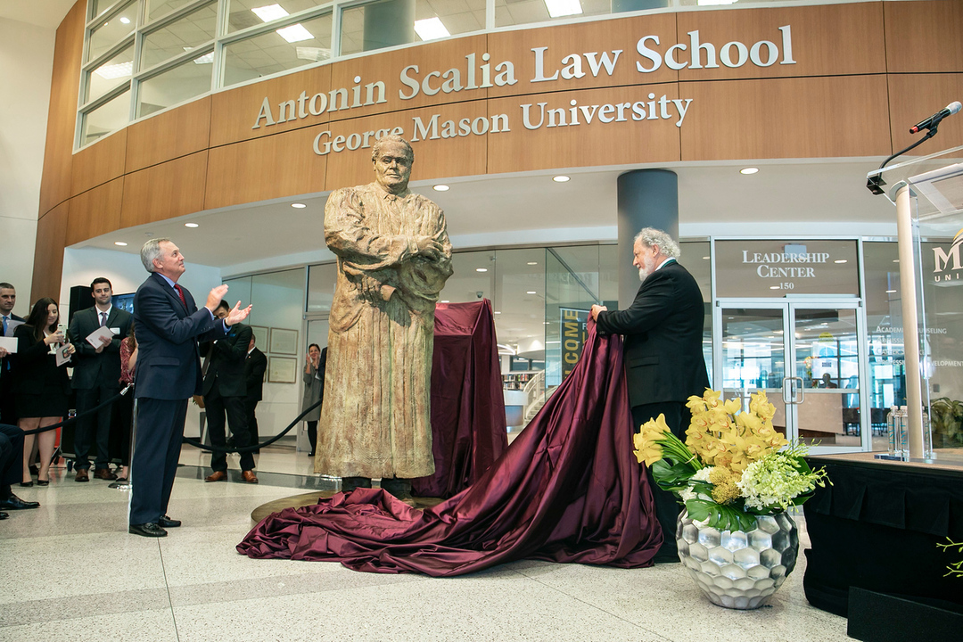 Unveiling of the Antonin Scalia statue at the Antonin Scalia Law School