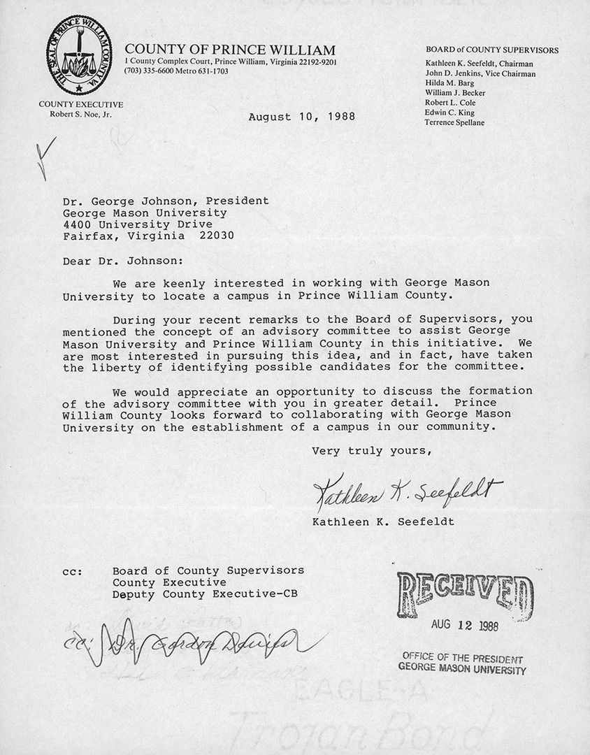 Kathleen Seefeldt to George W. Johnson,  August 10, 1988