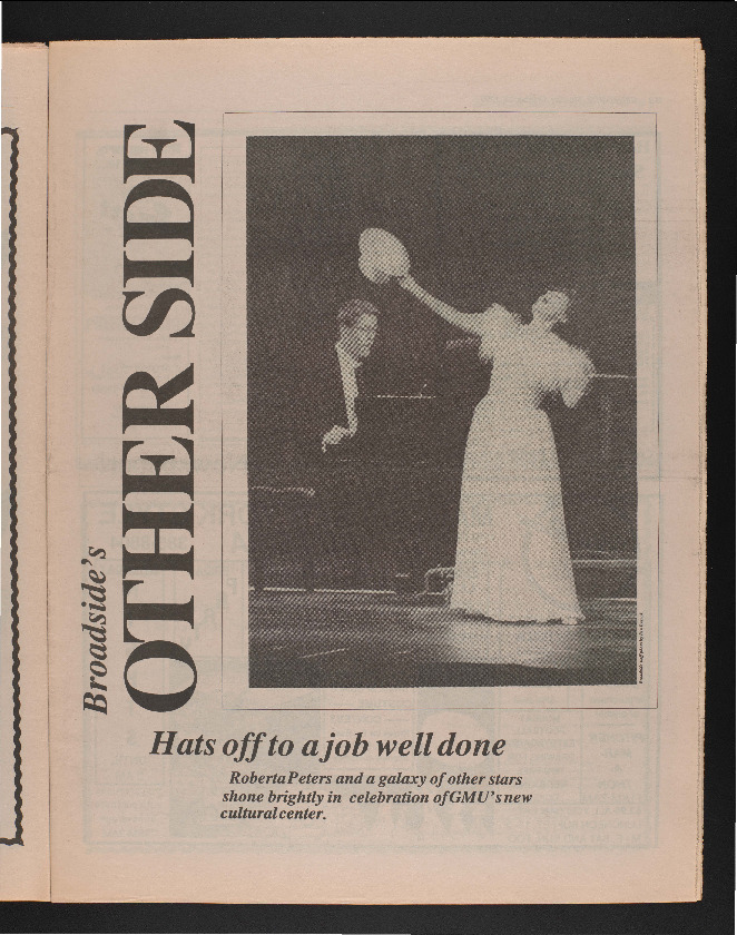 "Hats off to a Job Well Done" Broadside coverage of the Center for the Arts Opening Night Gala