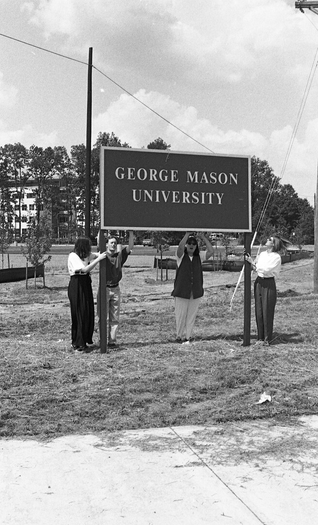 George Mason University sign, Prince William Campus