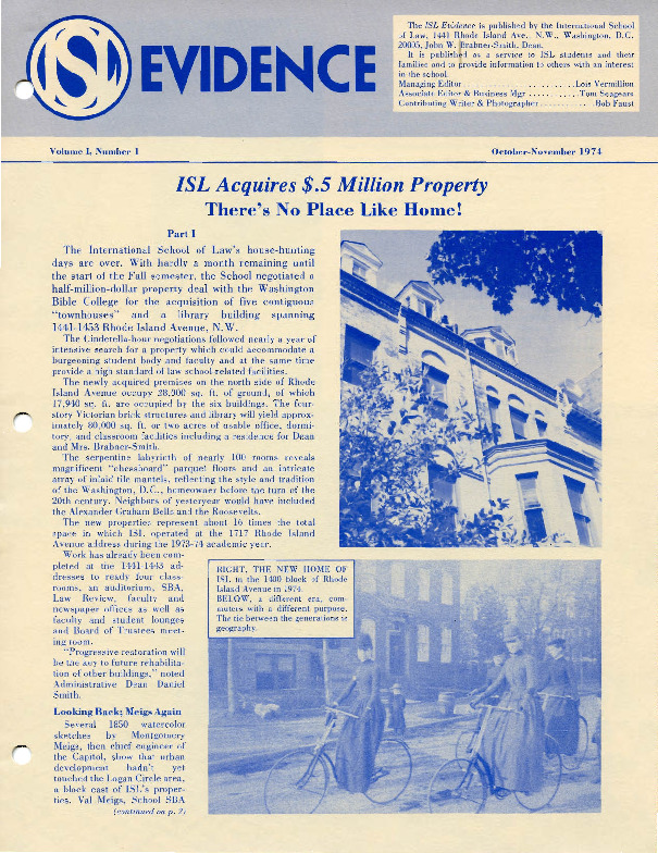 ISL Evidence newsletter, October-November 1974